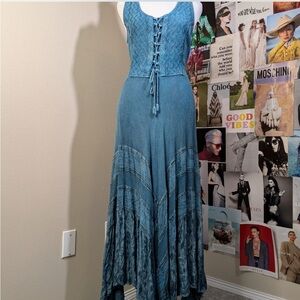 Teal Boho Dress